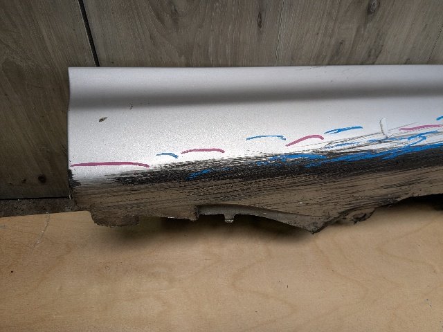 01-06 OEM BMW E46 M3 Right Passenger Side Skirt Rocker Panel Molding Silver 354