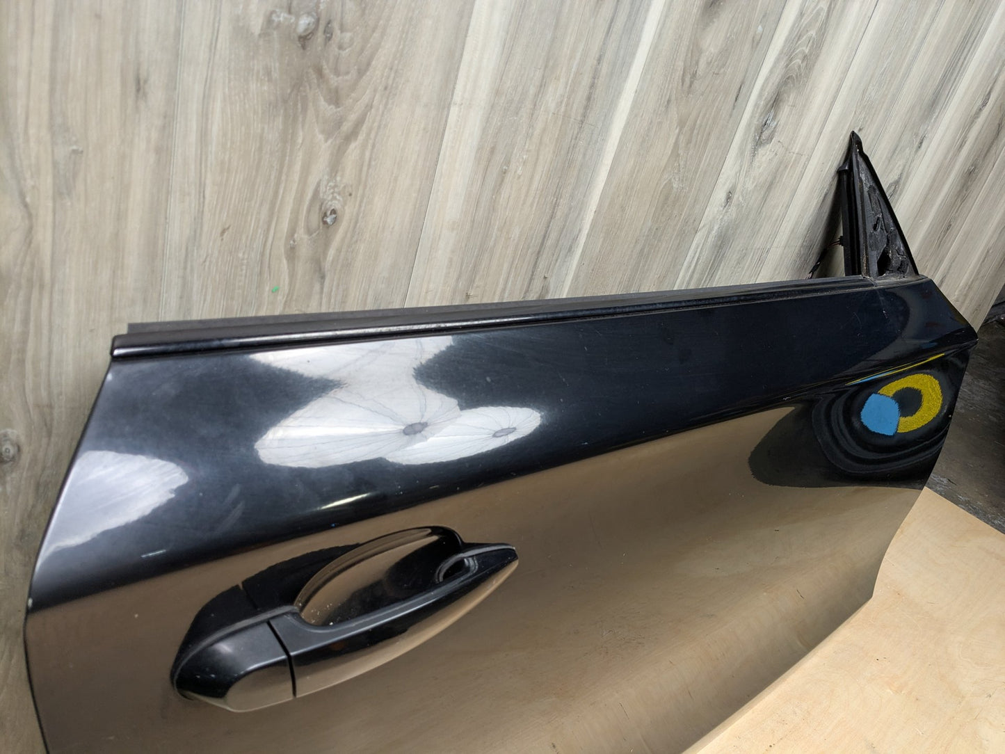 08-13 OEM BMW E82 E88 128 135 Front Right Passenger Door Shell Panel Black 668 SCHWARZ II (668)