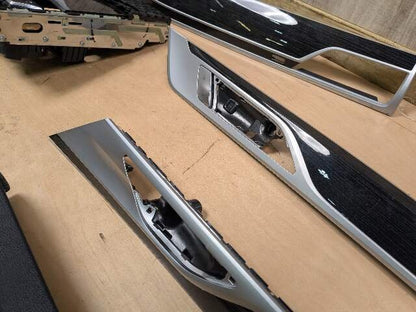 20-22 OEM BMW G12 750 Dash Doors Air Vent Wood Metal Effect Interior Trim SET