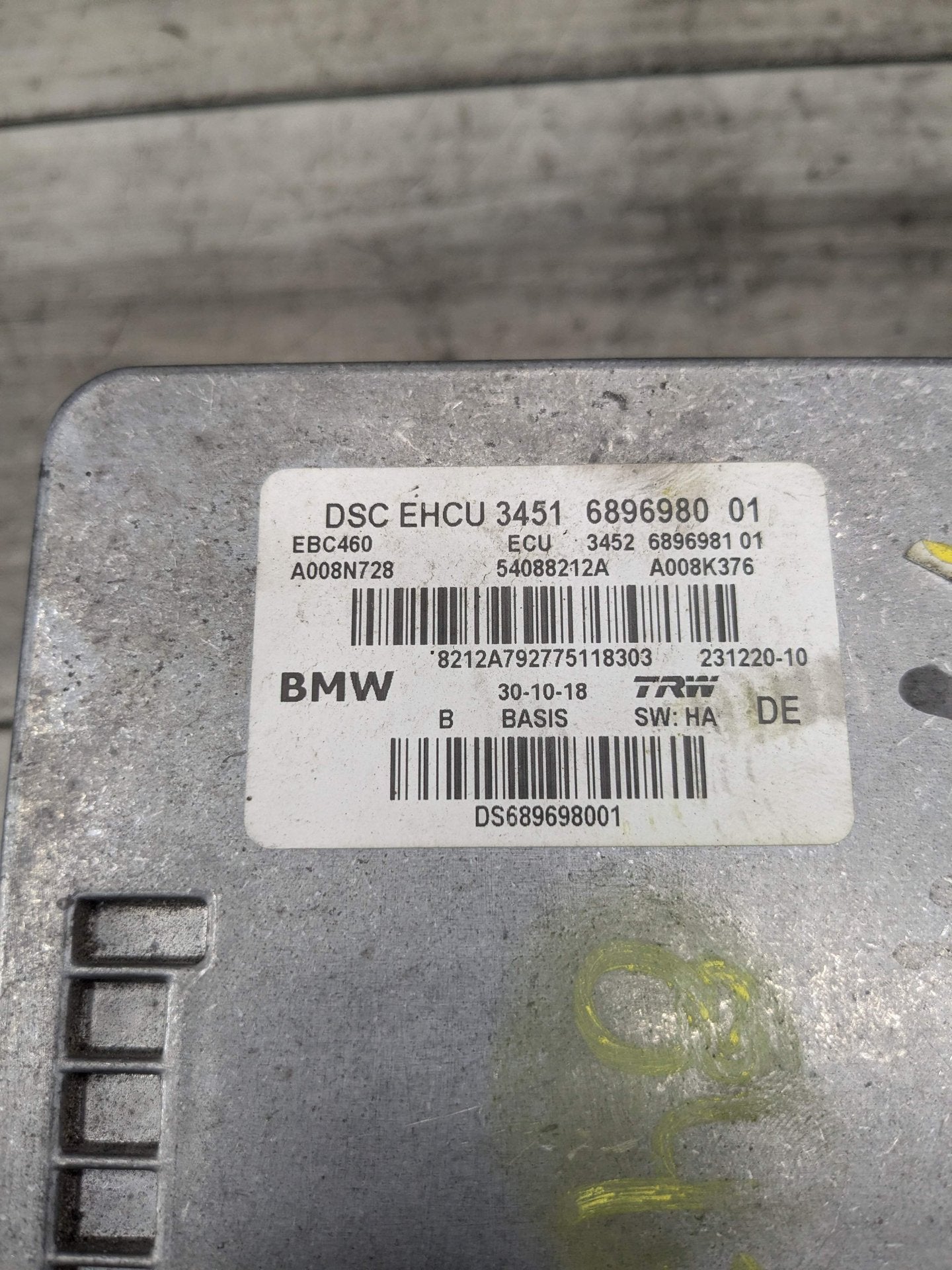 2019 BMW X3 G01 ABS Pump Module 6896310 PRE-LCI OEM BMW G01 G12 G30 X3 DSC/ DXC ABS Pump Computer Unit Anti Lock Brake