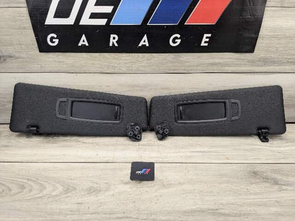 07-13 OEM BMW E70 X5 X5M Front Left Right Interior Sun Visor Black Pair SET