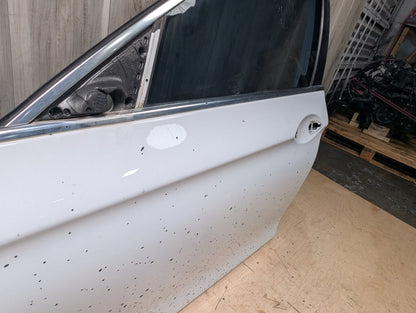 *11-16 OEM BMW F10 528 535 Sedan Front Left Driver Door Shell Panel White White 300