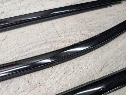 *11-17 OEM BMW F25 X3 SHADOW GLOSS Front Rear Left Right Door Trim SET (6)