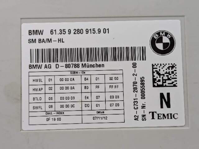 OEM BMW F06 F10 F23 F25 F30 F36 Front Left Right Power Heated Memory Seat Module