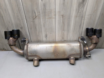 *22-25 OEM BMW G42 M240 Dual Exhaust Flap Pipe Muffler B58 Engine w/ Carbon Tips