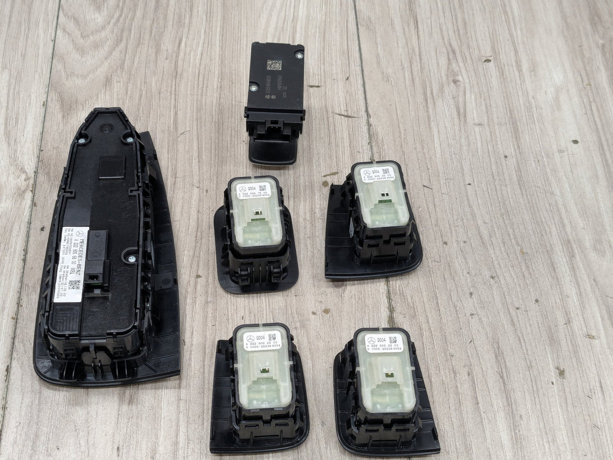 2015-2021 Mercedes-Benz C43 W205 Front Left Driver Door Master Window Switch A2229056800 OEM Mercedes W205 Front Rear Left Right Window Parking Opener Control Switch OEM