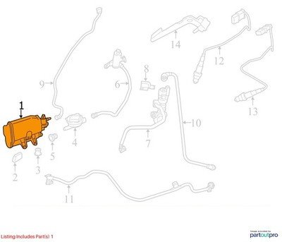 OEM BMW F30 F32 320 328 428 N20 Engine Fuel Vapor Evaporator Charcoal Canister