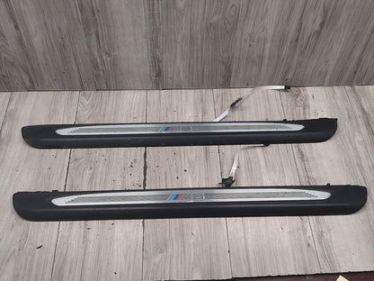 2004-2010 BMW M6 E64 Front Left Right Scuff Plate Door Sill SET 7898230 OEM