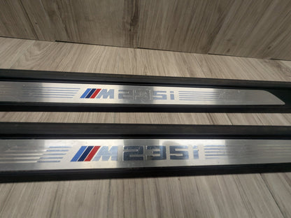 16-20 OEM BMW F22 F87 M2 Front Left Right Door Sills Scuff Plate Trim M SPORT