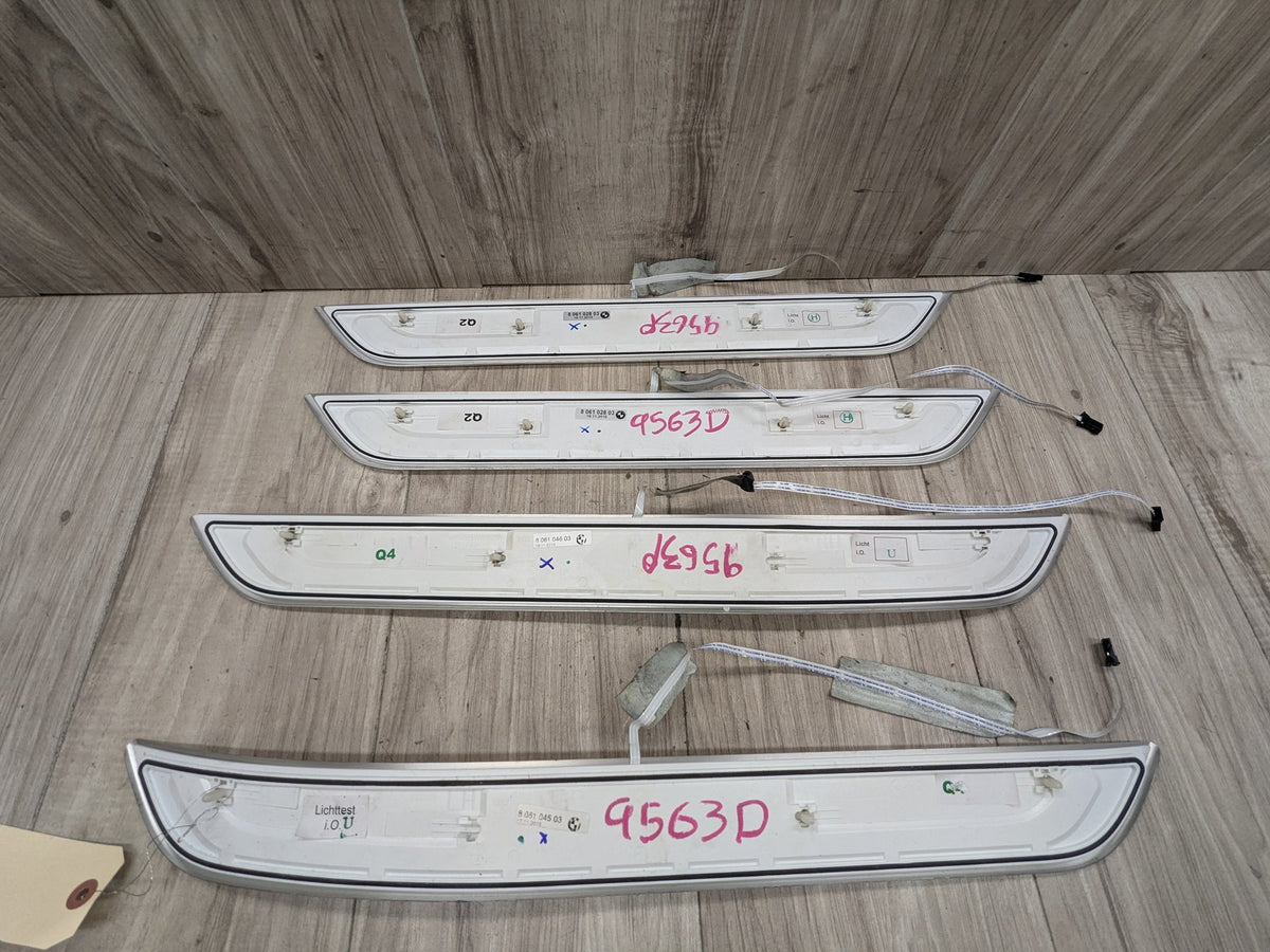 16-19 OEM BMW G11 G12 OEM Door Sills M Trim Illuminated Entry Panels Kit SET*