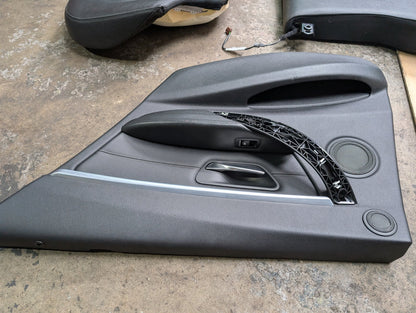 OEM BMW F30 Front Rear Interior SPORT Seats Door Panel SET Black Heated