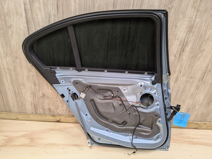 OEM BMW F30 F80 328 330 335 340 M3 Rear Left Driver Door Shell Panel Blue B40 LIQUID BLUE METALLIC (B40)