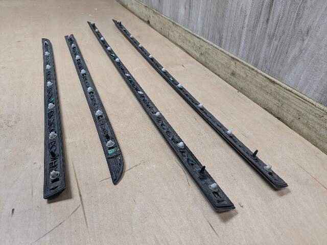 OEM BMW G12 740 750 M760 Lower Left Right Side Door Molding Strip Trim SET Black