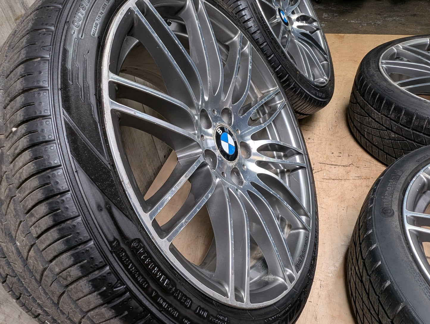 *OEM BMW E90 E91 E92 E93 Wheels Rims Front 19x8 ET37 Rear 19x9 ET39 LA Wheel Double Spoke 269 SET