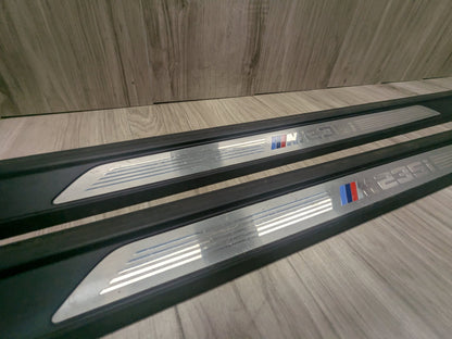16-20 OEM BMW F22 F87 M2 Front Left Right Door Sills Scuff Plate Trim M SPORT