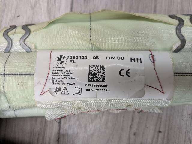 14-20 OEM BMW F32 F82 M4 Right Passenger Top Roof Head Air Bag Airbag Curtain