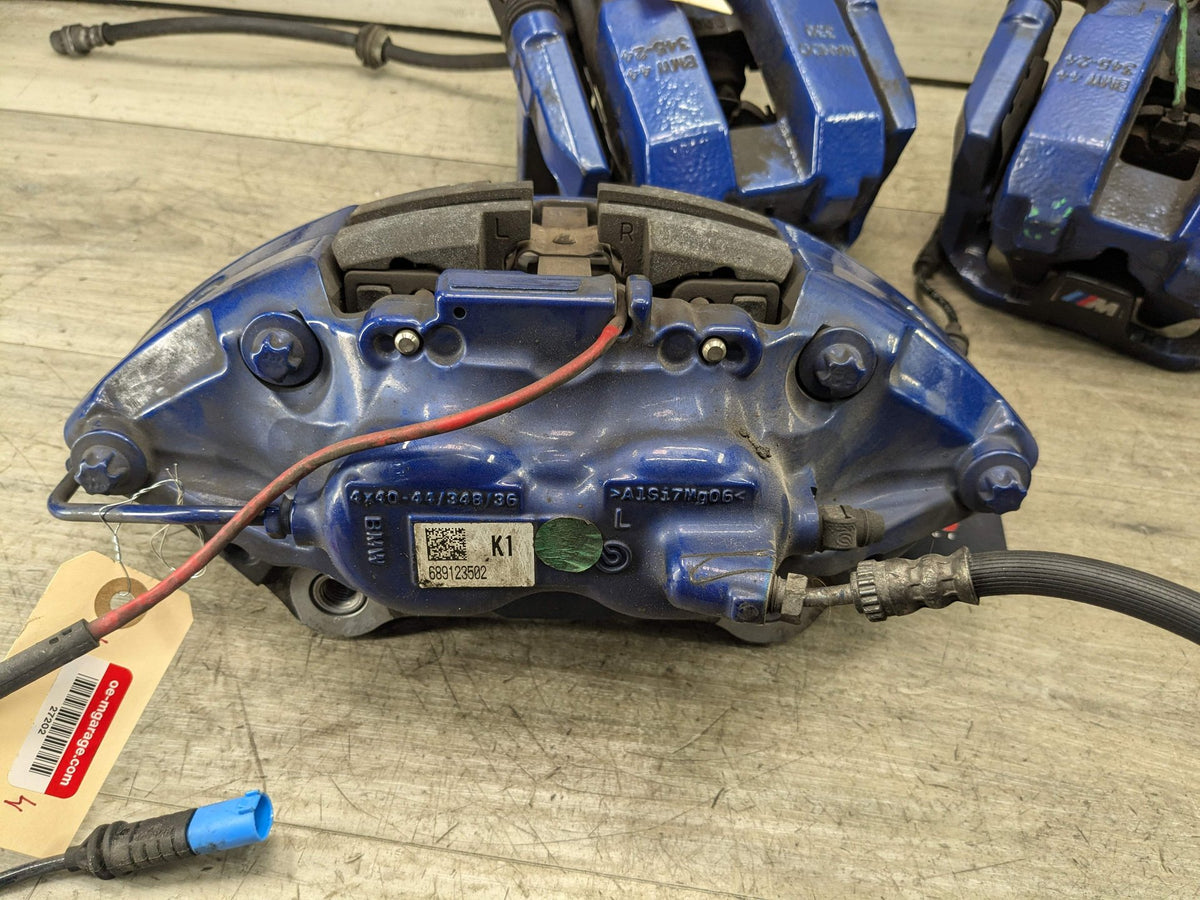 2020 BMW M340i G20 Front Rear Left Right Brake Caliper SET 6891236 OEM BMW G20 G22 G23 M240 M340 M440 Front Rear Left Right Brake Calipers Blue SET