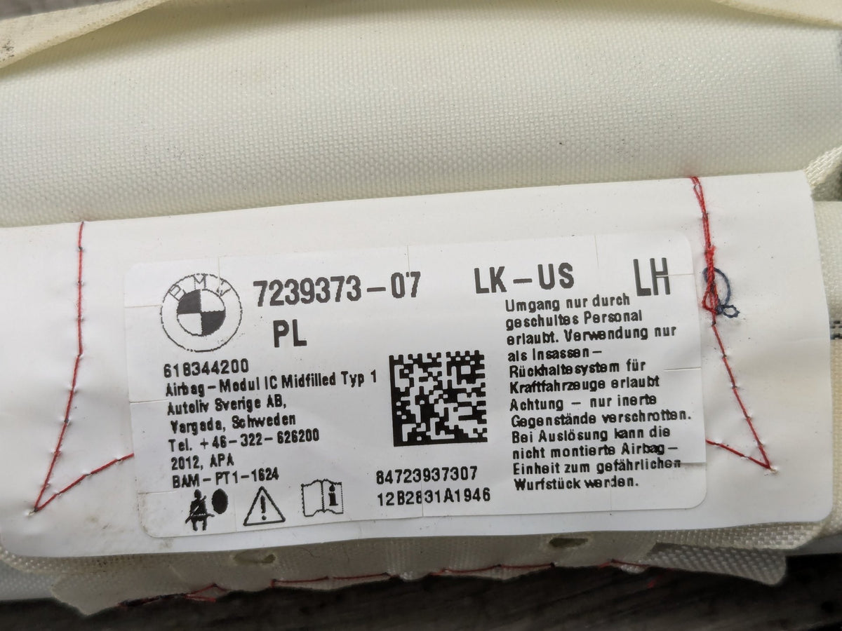 11-16 OEM BMW F30 F80 M3 328 335 Left Driver Roof Head Curtain Air Bag Airbag