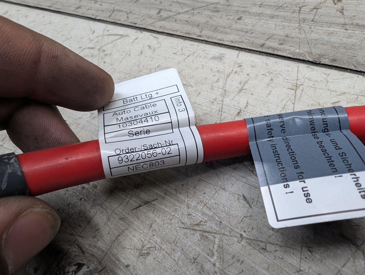 OEM BMW F15 F16 F85 F86 X5 X6 X5M Positive Plus Battery Pole Terminal Red Cable