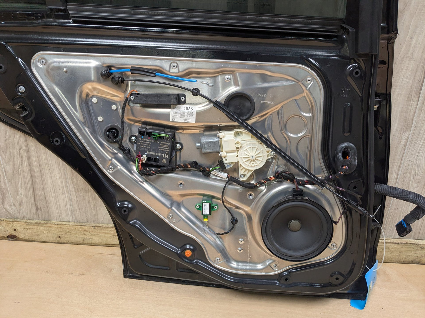 OEM Mercedes W212 E350 E400 E550 Rear Left Driver Door Shell Panel Black 197 (Obsidian black- Metallic finish)