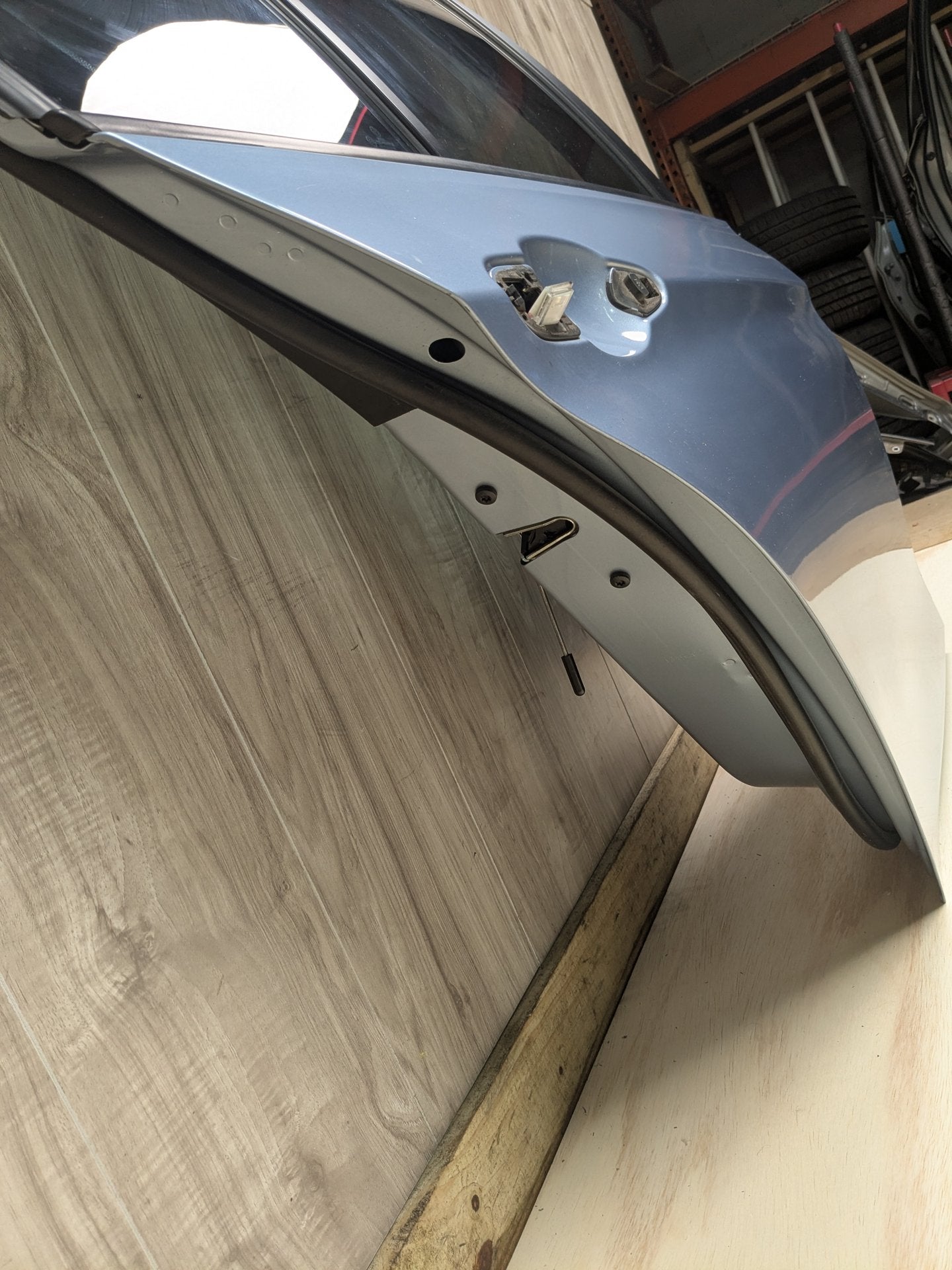 OEM BMW F30 F80 328 330 335 340 M3 Rear Right Passenger Door Shell Panel Blue LIQUID BLUE METALLIC (B40)
