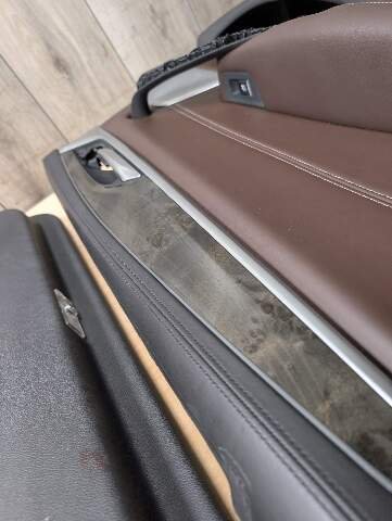 17-20 OEM BMW G30  Front Rear Interior Trim Door Panels SET Leather Brown
