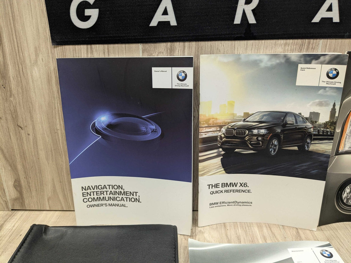 15-19 OEM BMW F16 X6 Owners Manual Operator Hand Book w/ Wallet SET