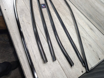 *11-17 OEM BMW F25 X3 SHADOW GLOSS Front Rear Left Right Door Trim SET (6)