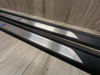 16-20 OEM BMW F22 F87 M2 Front Left Right Door Sills Scuff Plate Trim M SPORT