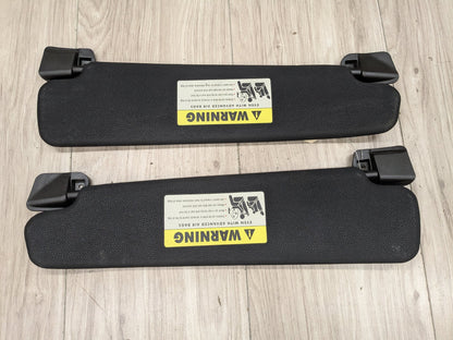 03-08 OEM BMW E85 E86 Z4 Left Right Driver Passenger Sunvisors PAIR Black