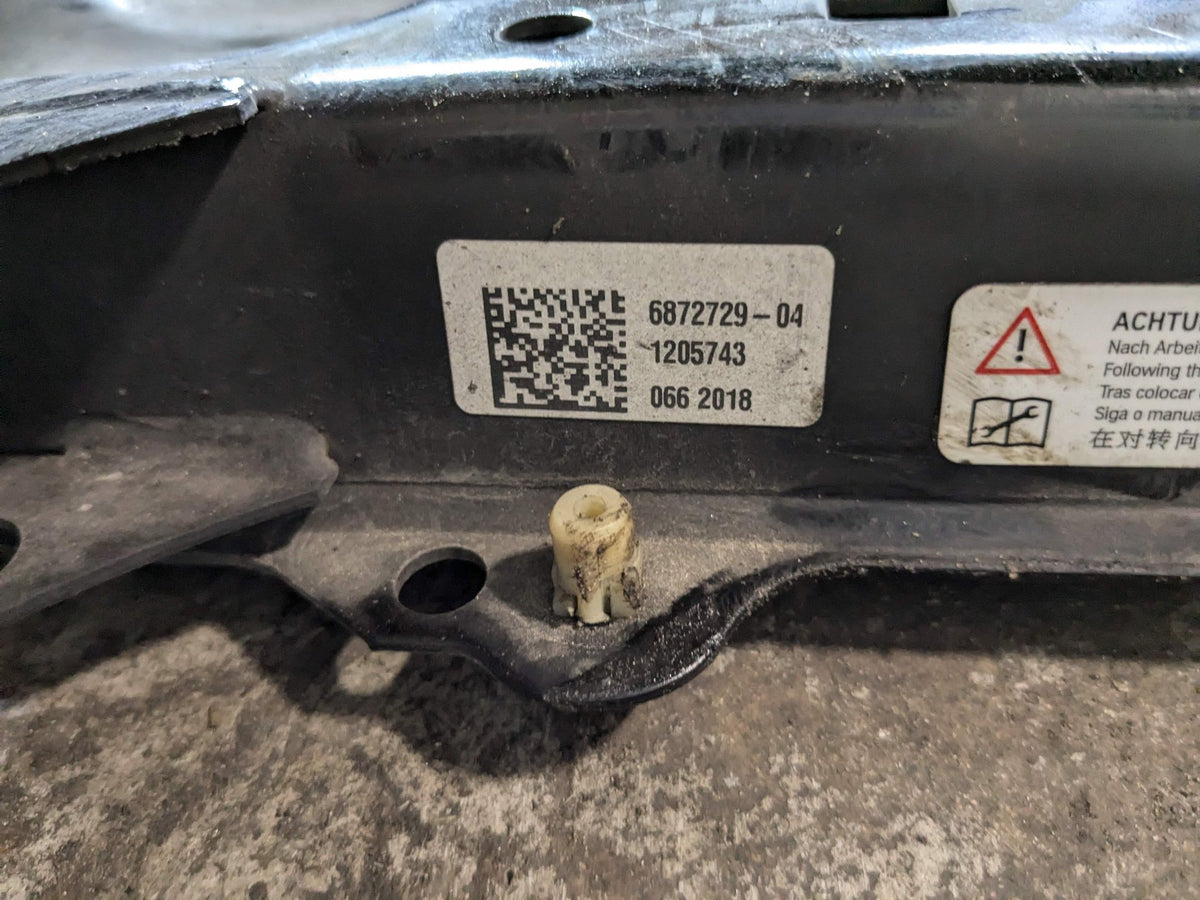2018 BMW X2 F39 Front Axle Support Crossmember Subframe 6872729 16-24 OEM BMW F39 F44 F48 X1 X2 Front Axle Subframe Carrier Crossmember Cradle OEM
