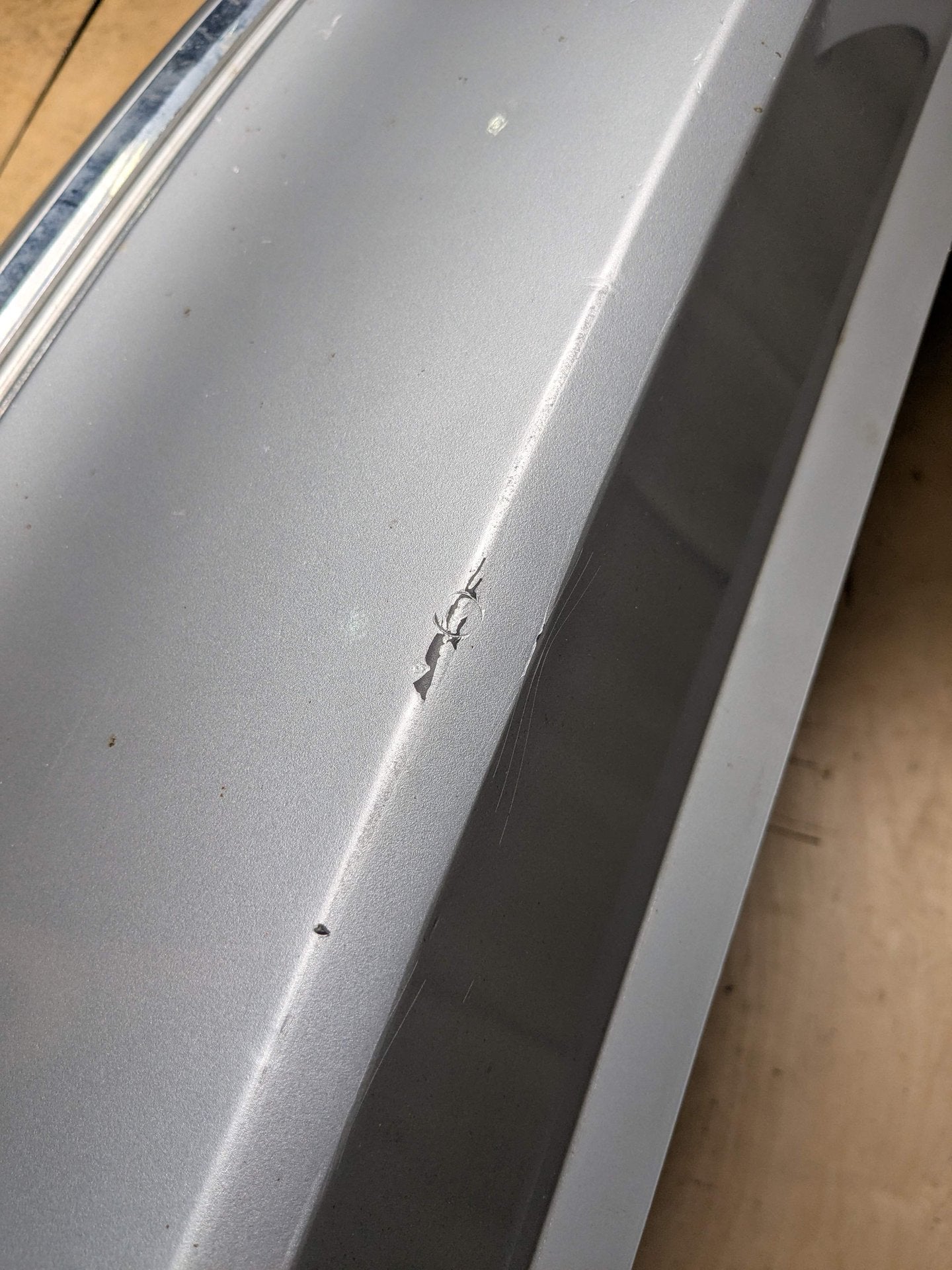 *12-15 OEM BMW F30 335 PRE-LCI Rear Bumper Cover LINES Trim Dual Exhaust Gray Silver GLACIERSILBER METALLIC (A83)