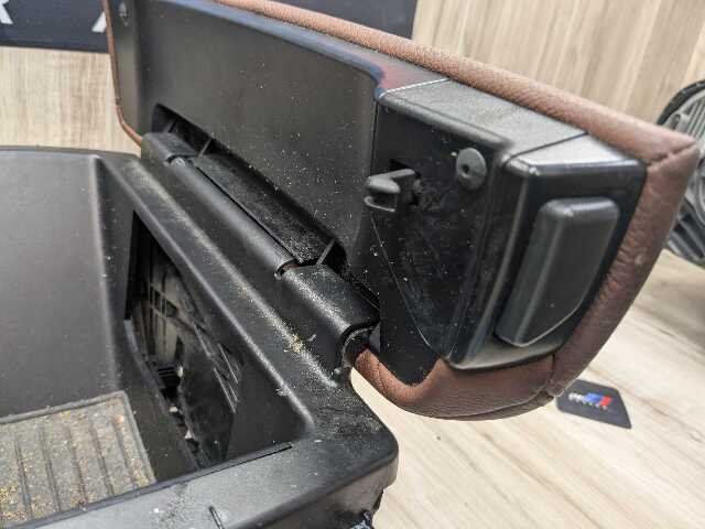 14-19 OEM BMW F15 F16 X5 X6 Front Center Console Arm Rest Leather TERRA