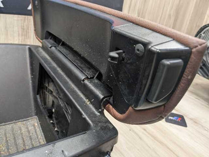 14-19 OEM BMW F15 F16 X5 X6 Front Center Console Arm Rest Leather TERRA