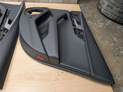 *17-19 OEM AUDI B9 A4 Front Rear Interior Door Panels Black SET Ambient Lighting