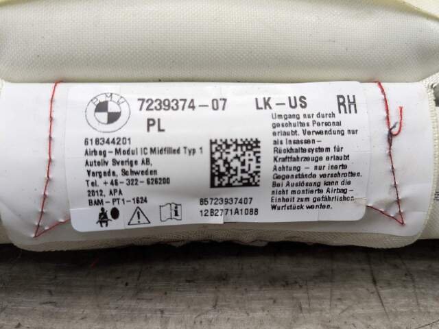 2011 - 2016 BMW 335i F30 Right Passenger Curtain Roof Airbag Air Bag 7239374 N55B30M0