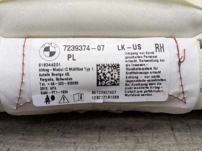 2011 - 2016 BMW 335i F30 Right Passenger Curtain Roof Airbag Air Bag 7239374 N55B30M0