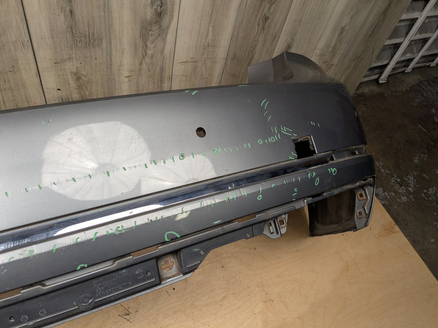 *13-15 OEM BMW F01 F02 740 750 Rear Bumper Cover w/ PDC Holes Gray A52 SPACEGRAU METALLIC (A52)