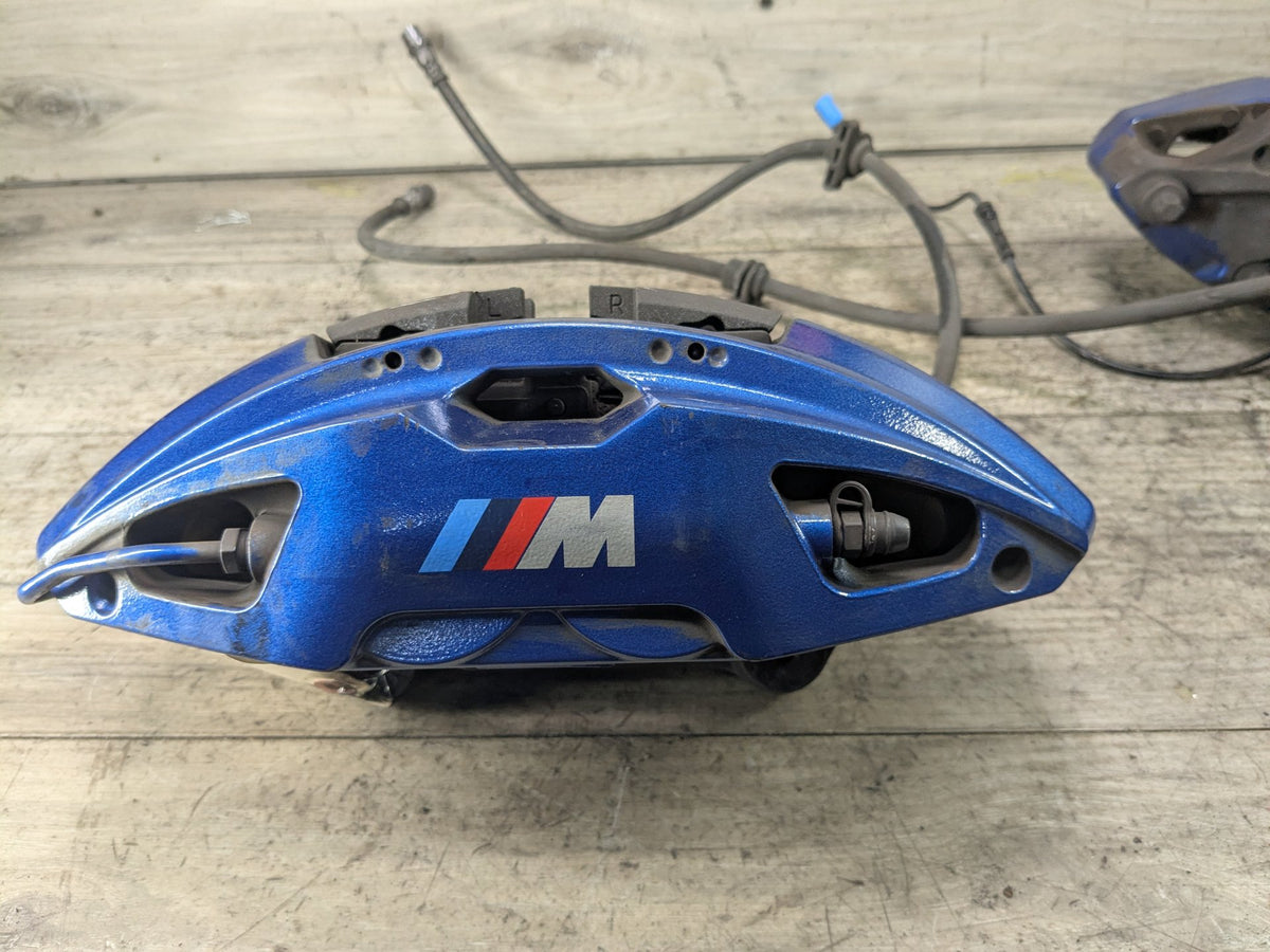 2018-2024 BMW X3 G01 Front Rear Left Right Brake Caliper SET 6891283 *OEM BMW G01 X3 M40 G20 M340 FRONT REAR Left Right Brake Calipers BREMBO Blue