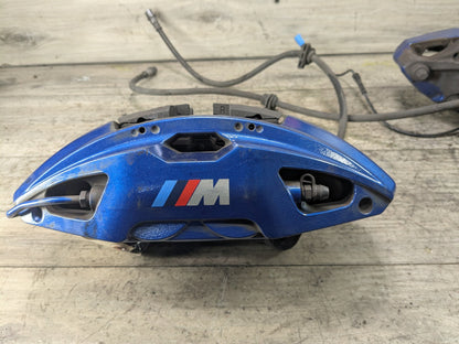 2018-2024 BMW X3 G01 Front Rear Left Right Brake Caliper SET 6891283 *OEM BMW G01 X3 M40 G20 M340 FRONT REAR Left Right Brake Calipers BREMBO Blue