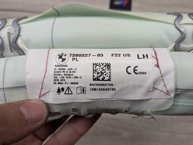 14-20 OEM BMW F22 F87 M2 COUPE Left Driver Top Roof Head Air Bag Airbag Curtain