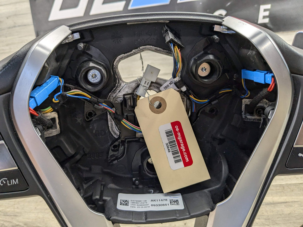 2019 BMW 330i G20 Steering Wheel Assembly 19-21 OEM BMW G20 330 AT Leather Steering Wheel Multifunction W/ Shifters OEM