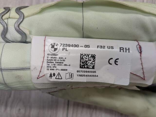 14-20 OEM BMW F32 F82 M4 Right Passenger Top Roof Head Air Bag Airbag Curtain