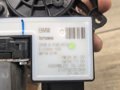 2021 BMW 330i G20 Front Left Driver Door Window Glass Regulator Motor 8498859 OEM BMW G20 G80 330 M340 M3 FRONT Left Driver Side Door Window Regulator Motor