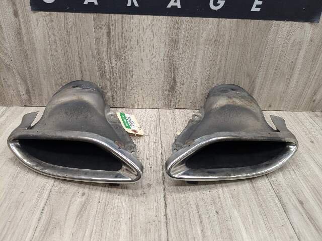 10-16 OEM Mercedes W212 E350 E550 Rear Left Right Side Exhaust Muffler Tips PAIR