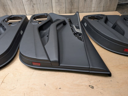 *17-19 OEM AUDI B9 A4 Front Rear Interior Door Panels Black SET Ambient Lighting