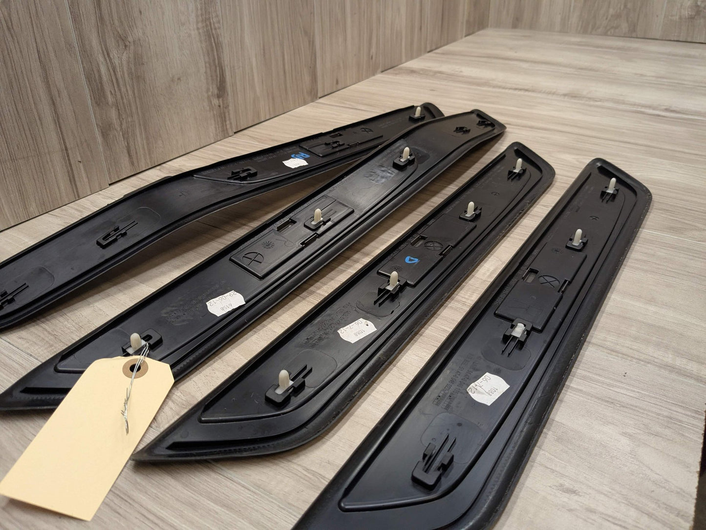 2013 BMW 750Li F02 Front Rear Left Right Scuff Plate Door Sill SET 8046291