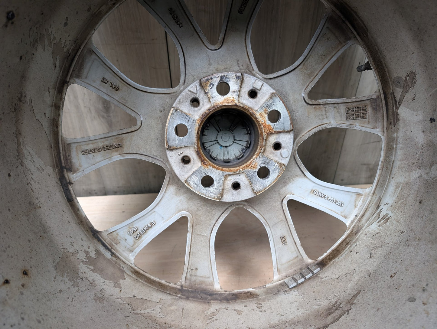 *14-18 OEM BMW F15 X5 Wheel Rim 19x9 ET48 5x120 V-Spoke Style 450