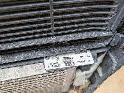 2019-2026 BMW X5 G05 Radiator Cooling Condenser Fan Shroud Assembly SET 8655762