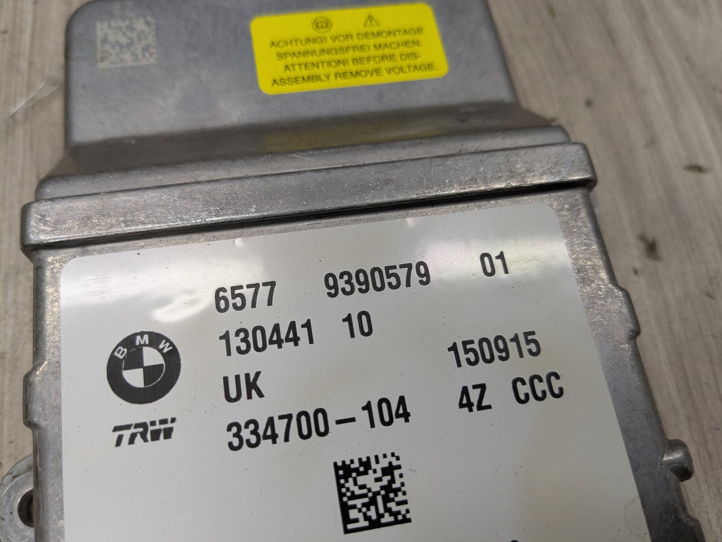 2016 BMW X1 F48 SRS Airbag Air Bag Module 9390579 PRE-LCI OEM BMW F48 X1 I01 I12 i3 i8 SRS Diagnostic Control Computer Module